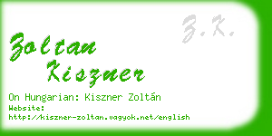zoltan kiszner business card